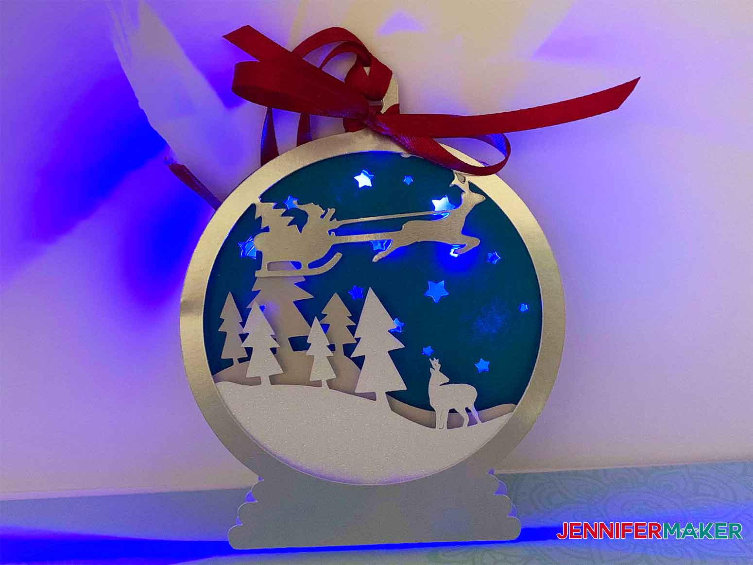 Paper Christmas Ornaments - A 3D Layered, Light-Up Design! - Jennifer Maker