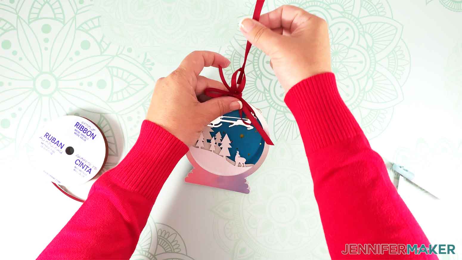 Paper Christmas Ornaments A 3D Layered, LightUp Design! Jennifer Maker