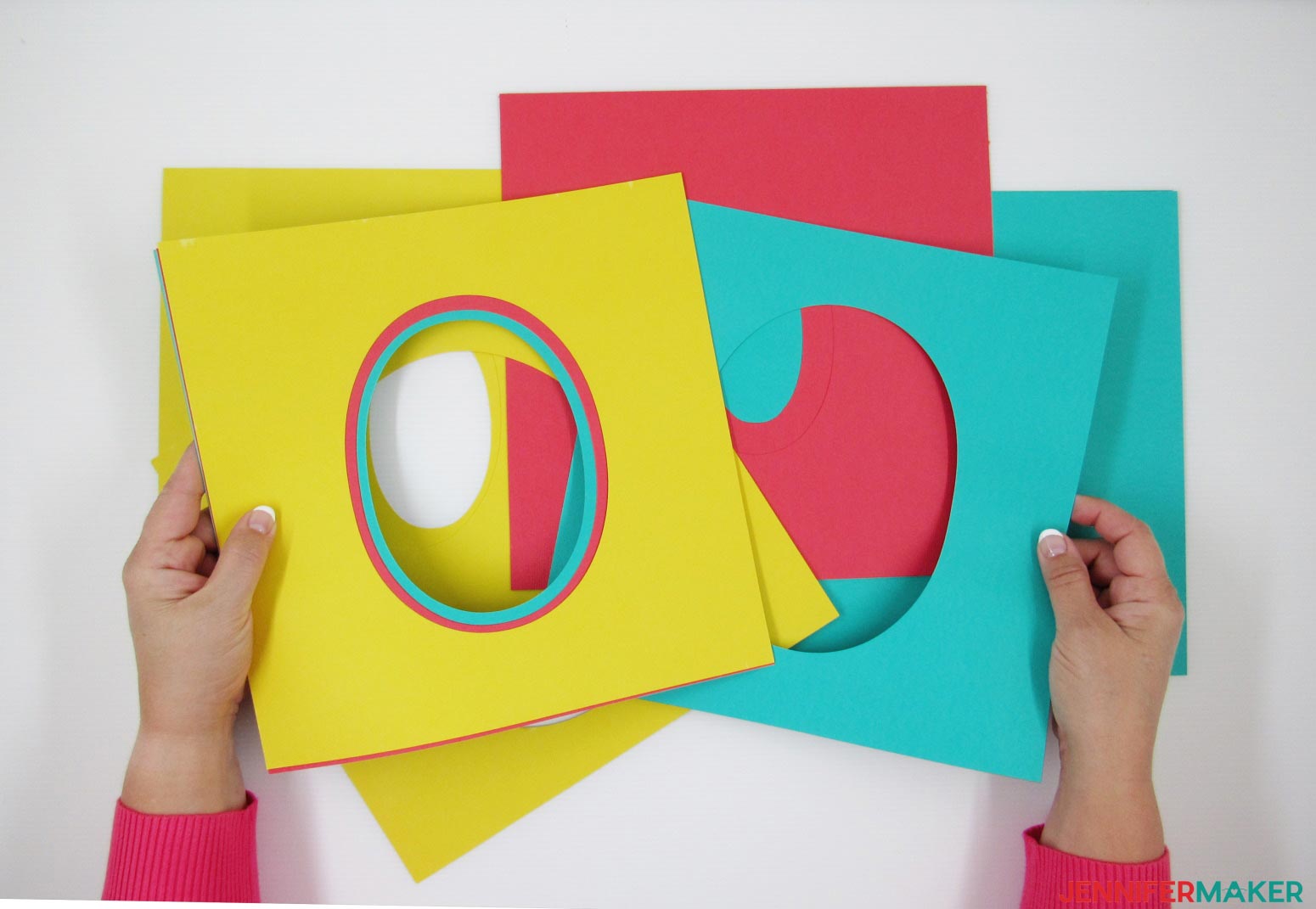 3D Layered Paper Art Hugs Kisses Jennifer Maker