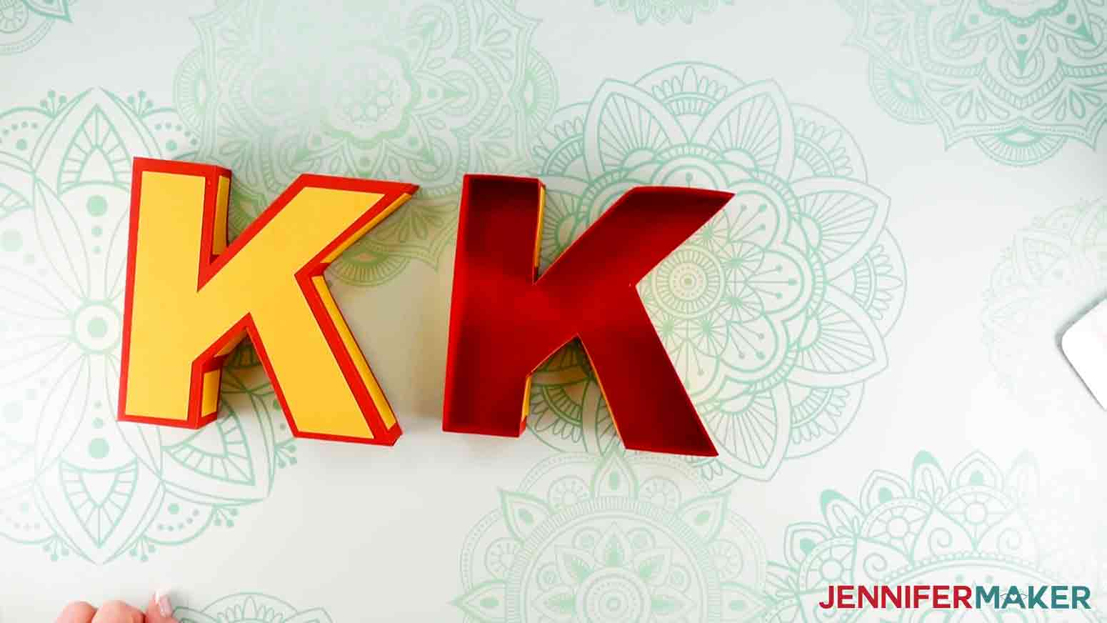 K 3D Paper Letters complete