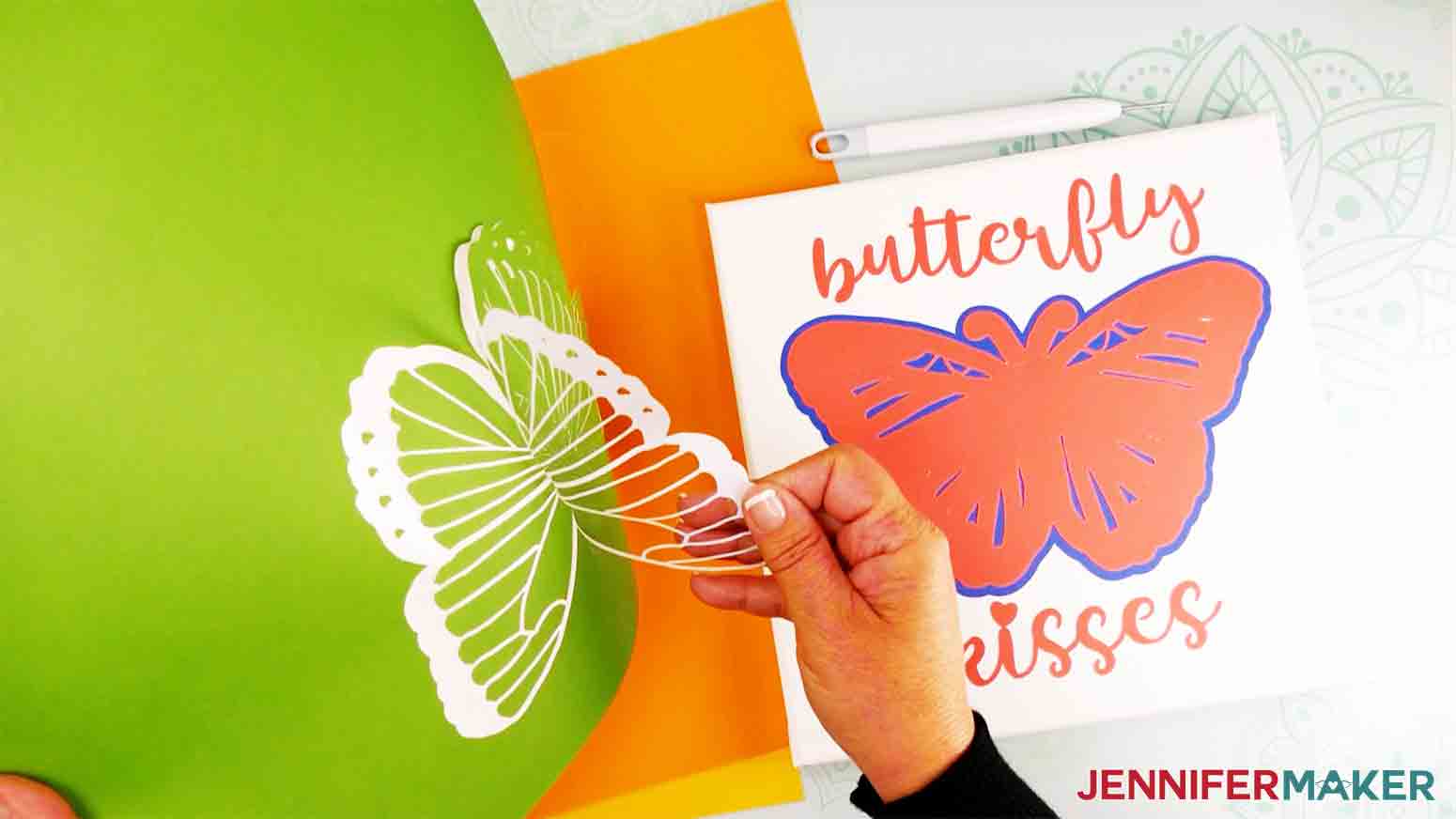 peeling green smart sticker cardstock