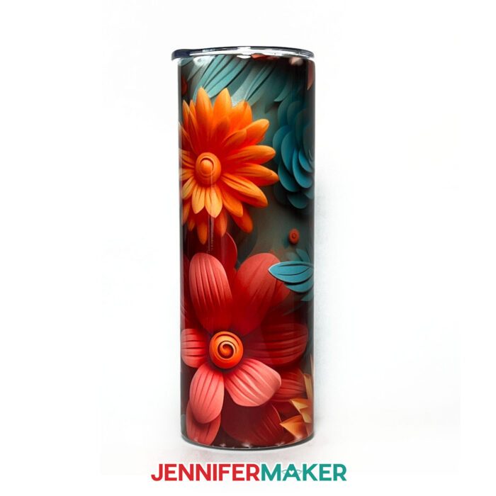 3D Flower Teachers Tumbler