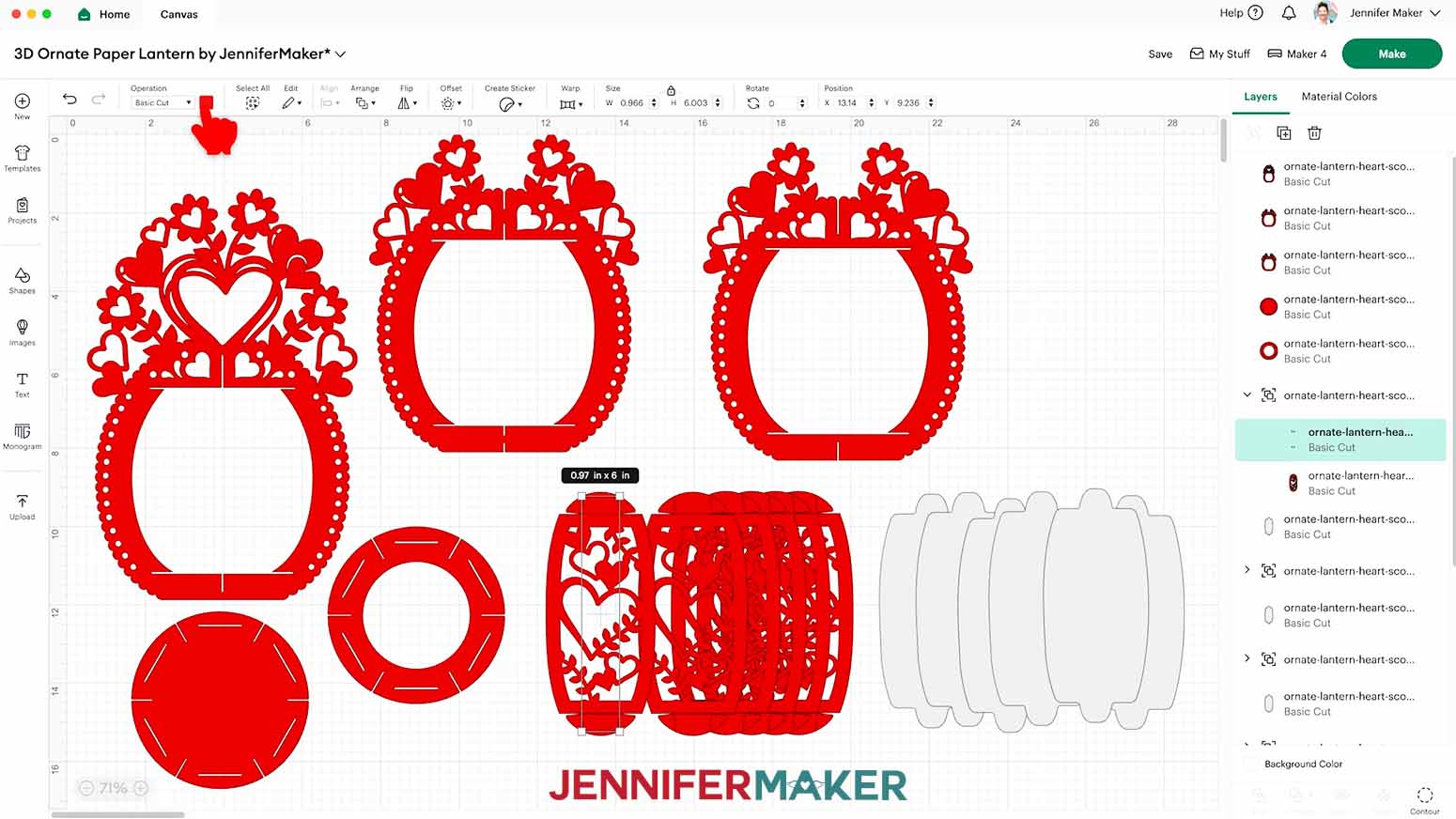 Select the top layer showing red solid lines in the first expanded panel group within the Layers Panel.