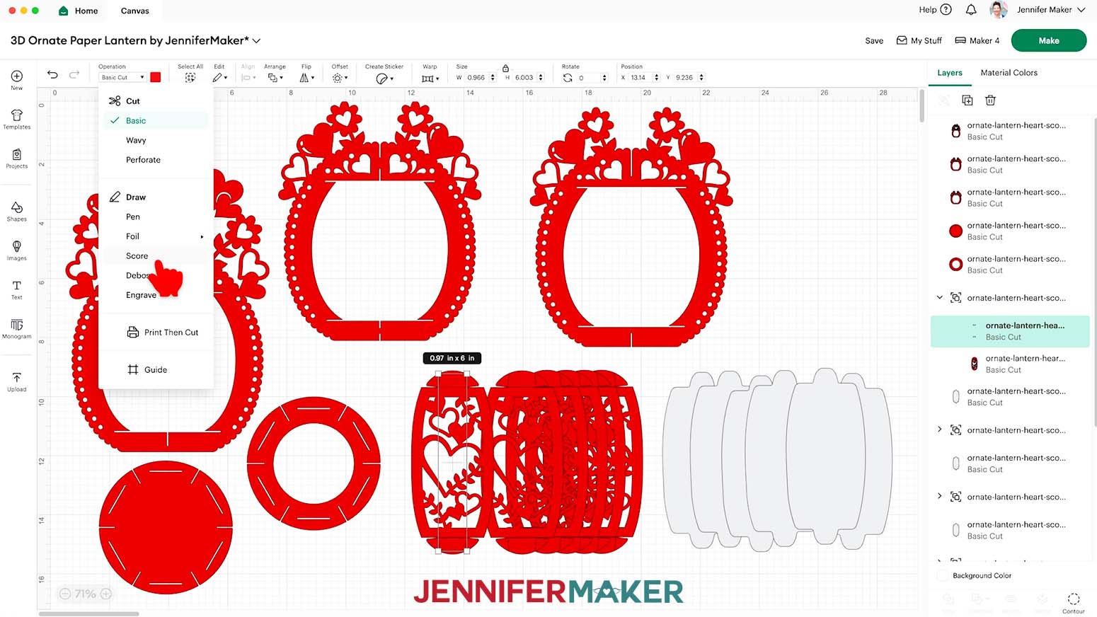 With the top layer in the panel group selected within the Layers Panel, change the Operation to Score in the top menu.
