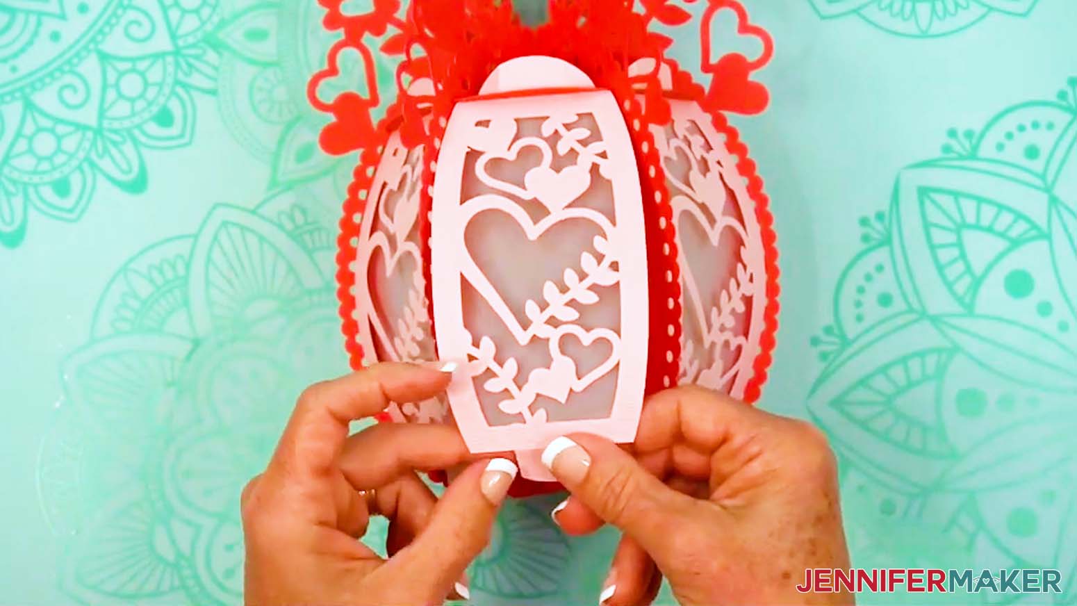 Slot in the final panel to complete the 3D ornate paper lantern.