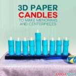 How to Make 3d Paper Candles for Hanukkah Menorah and Holiday Centerpieces on your Cricut | diy home decor #cricut #hanukkah #menorah