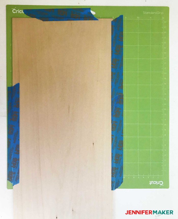 Tape the basswood to the mat with painter's tape before you cut out the 3d family tree