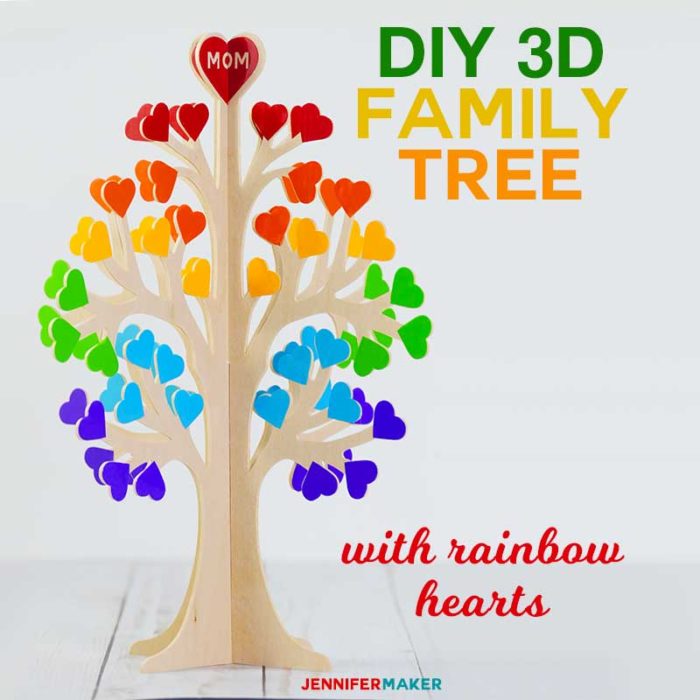 3D Family Tree from Wood or Paper! - Jennifer Maker