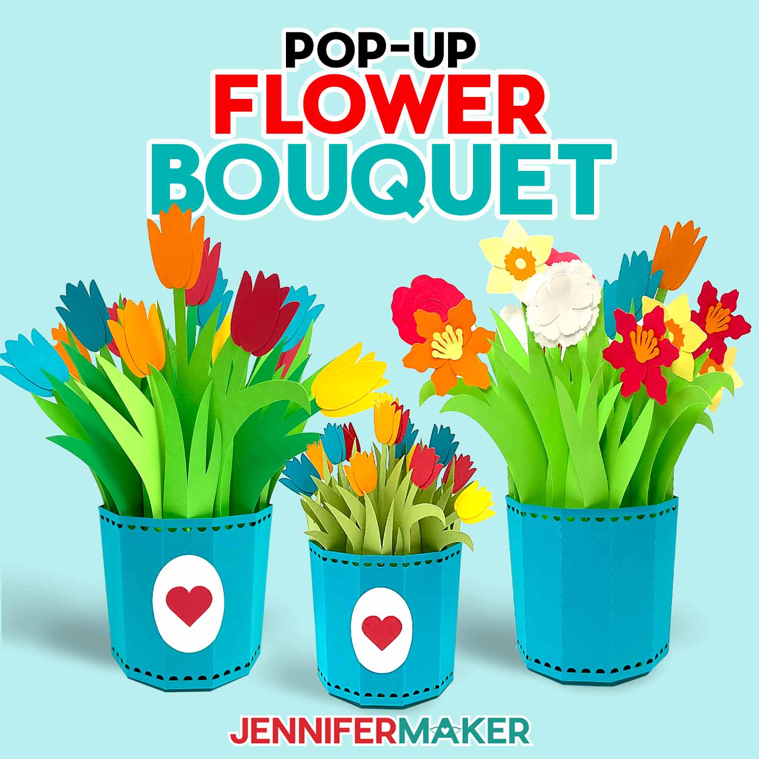 3D Pop-Up Flower Bouquet: DIY Pop Up Greeting Card