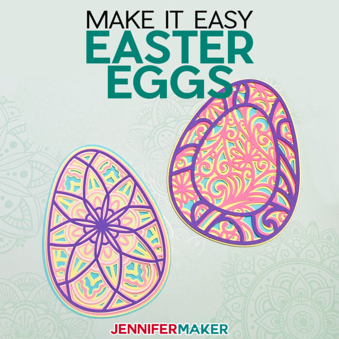 Make 3D Layered Easter Eggs in Mandala and Filigree Styles with free SVG cut files for the Cricut or SIlhouette