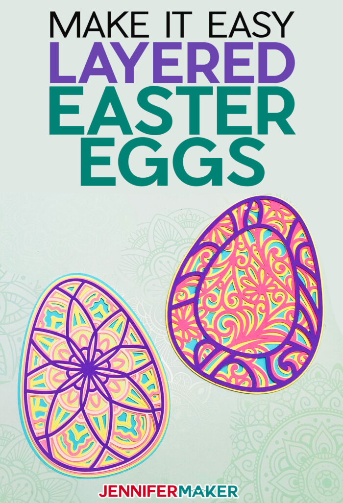Make 3D Layered Easter Eggs in Mandala and Filigree Styles with free SVG cut files for the Cricut or SIlhouette