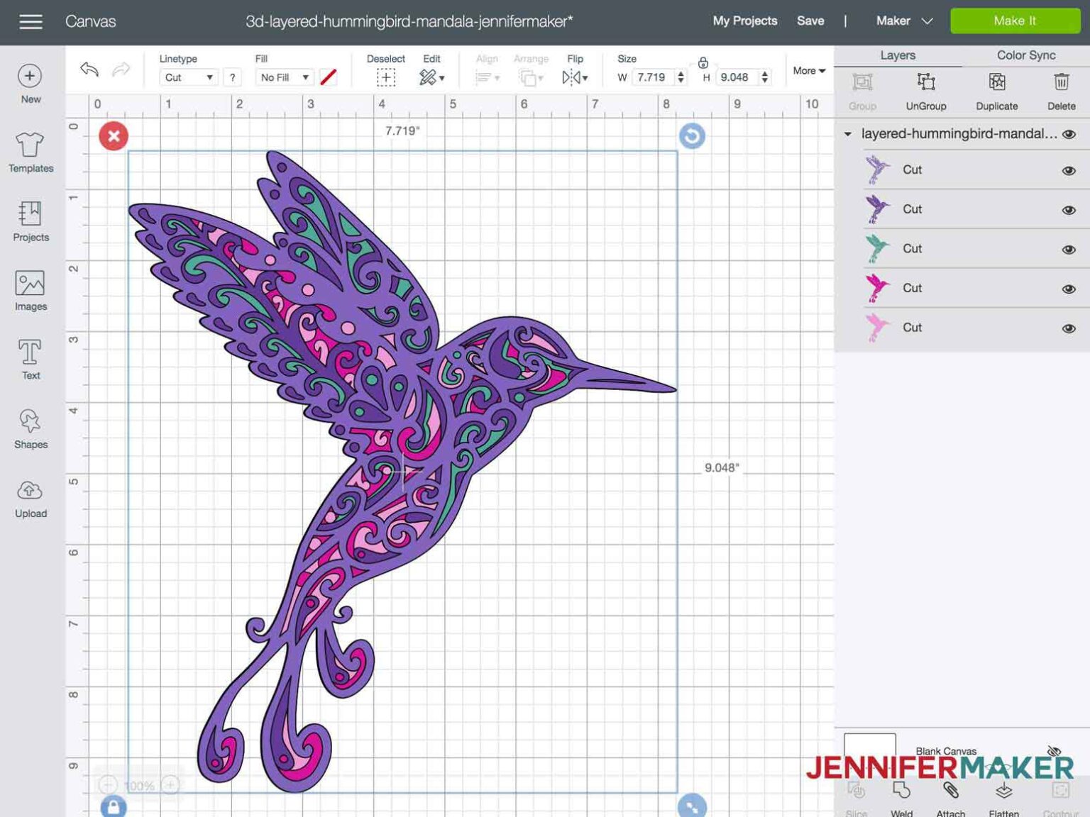 Hummingbird SVG: Make a 3D Layered Design With Your Cricut ...