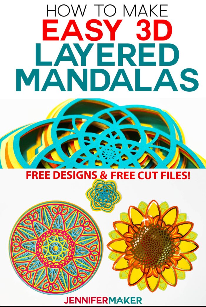 Easy 3D Layered Mandala - Free Designs and SVG Cut Files for Cricut