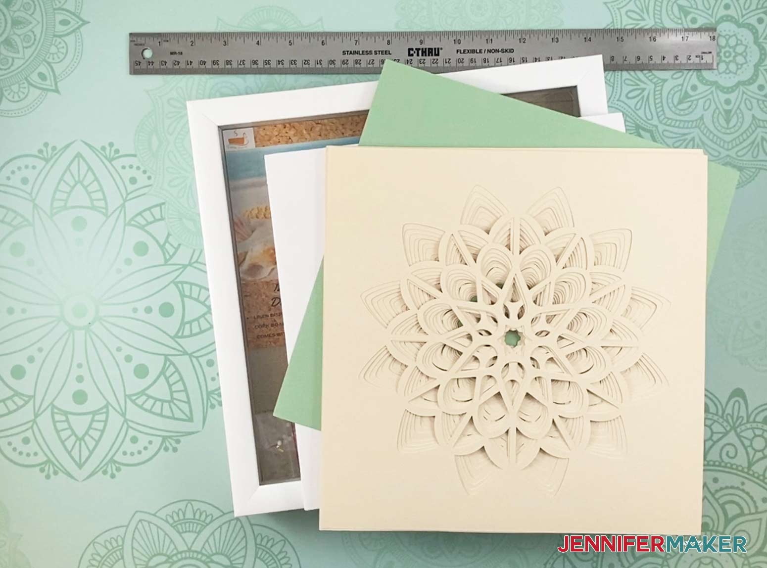 These are the supplies you will need to make my 3D layered paper cut art flower