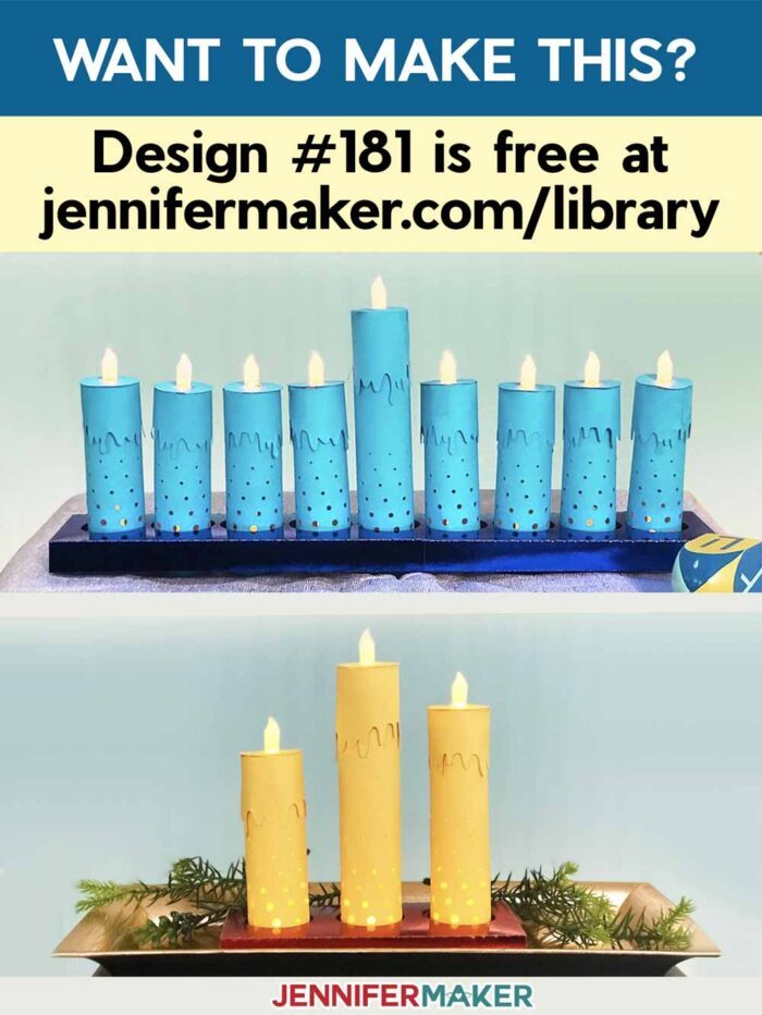 3D Paper Candle design with free pattern from JenniferMaker