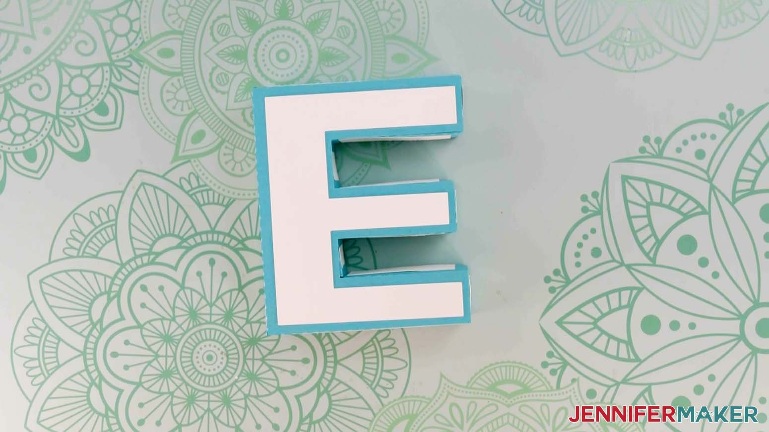 completed 3d letter E