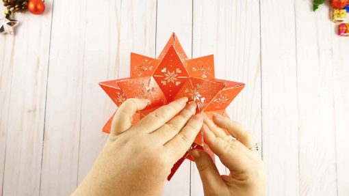 DIY 3D Paper Star: Moravian 20-Point Tree Topper - Jennifer Maker