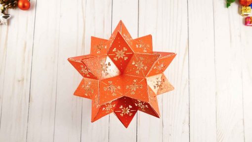 Diy 3d Paper Star Moravian 20 Point Tree Topper Jennifer Maker