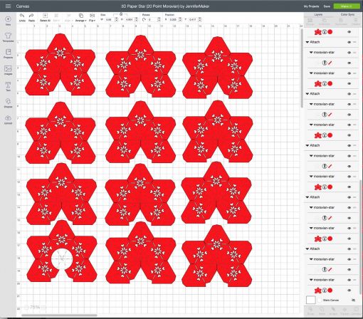 Upload your 3D Paper Star to Cricut Design Space