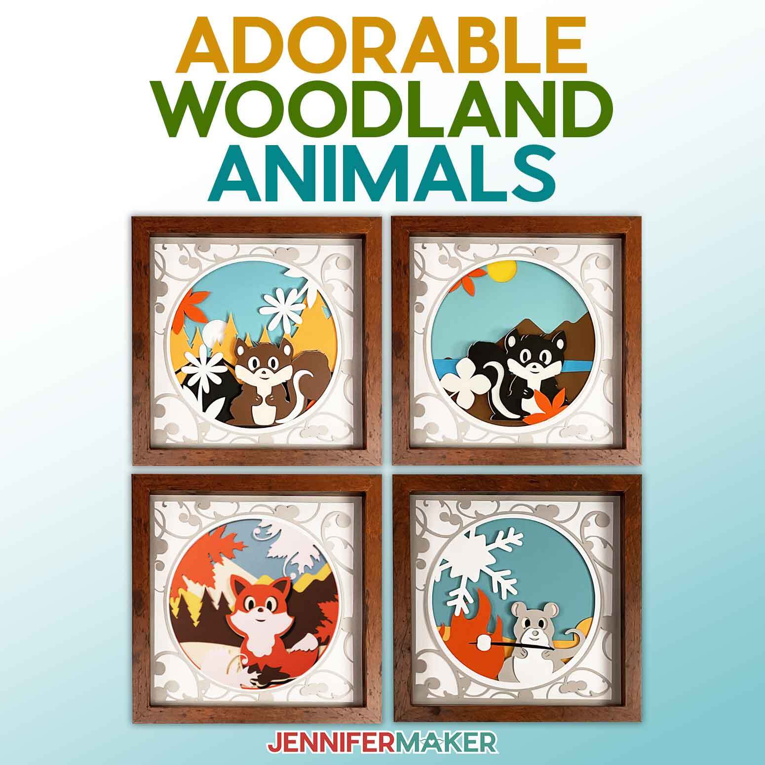 Woodland Creatures Die Cuts - Custom Size – TheCloudFactory