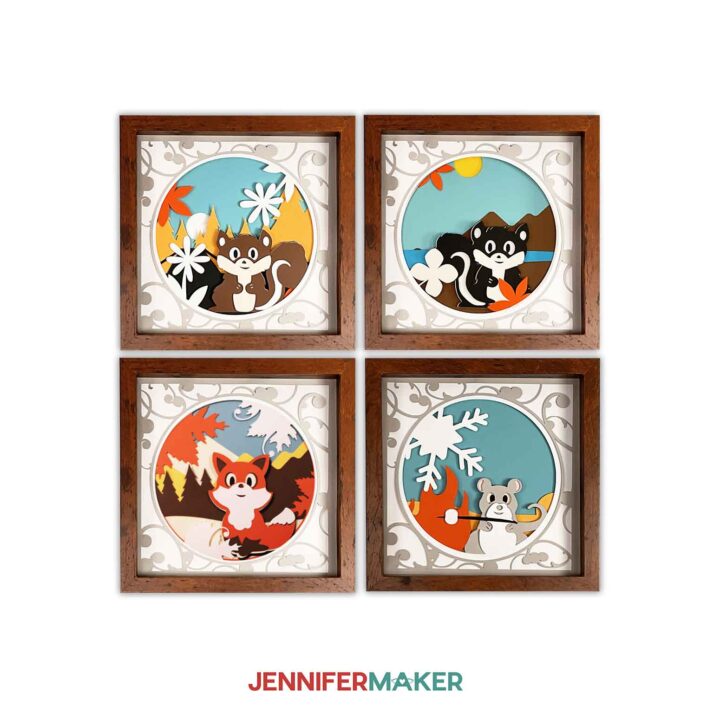 3D Woodland Animal Frames with Mix and Match Animals and Scenes