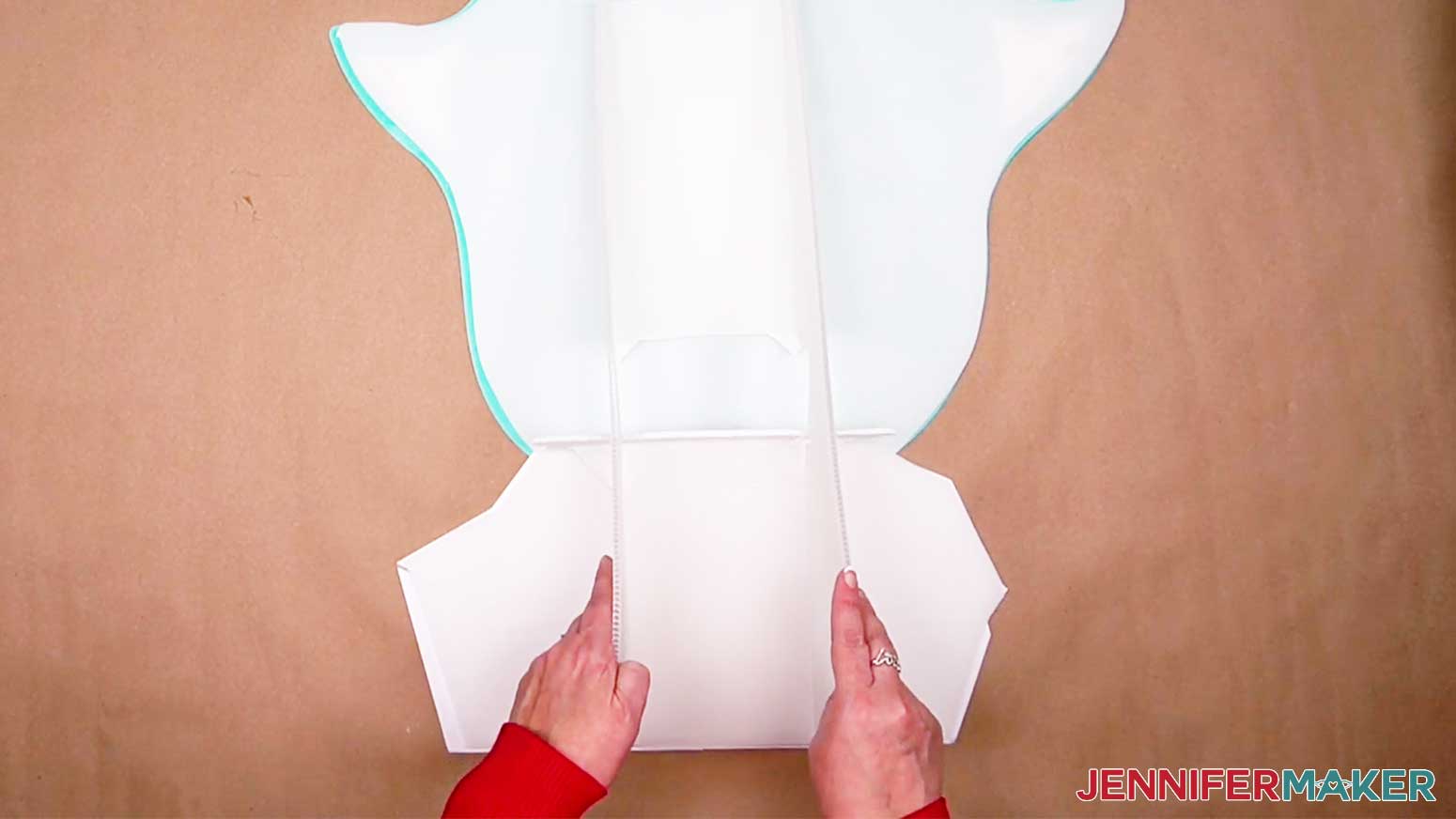 Align the stand with the back of your DIY Cut Out Character.