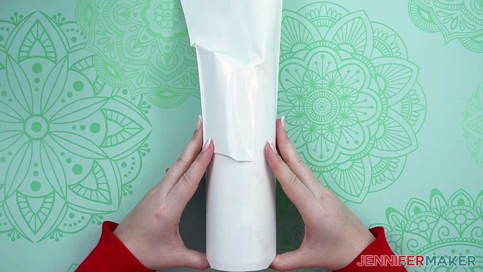 ai art ethics place tumbler inside shrink wrap tube