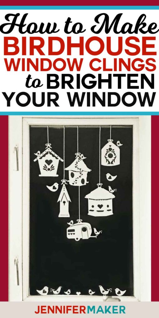 Birdhouse Window Clings | Free SVG Cut File for Cricut and Silhouette #birdhouses #cricut #windowideas