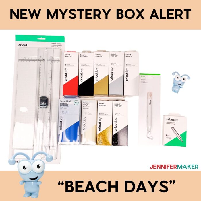 Cricut Beach Days Joy Mystery Box contents