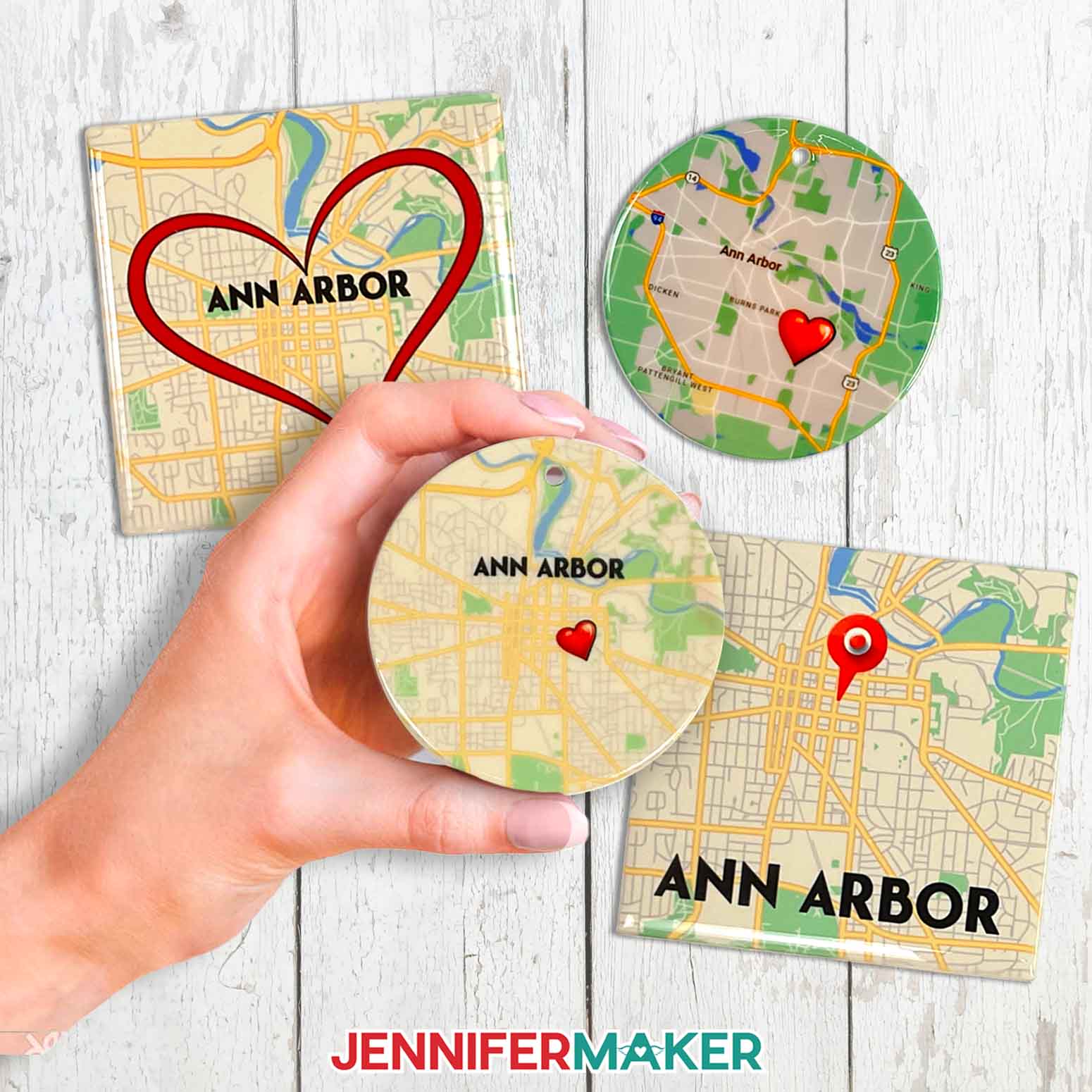 PREVIEW of Ceramic Tile Map - Jennifer Maker