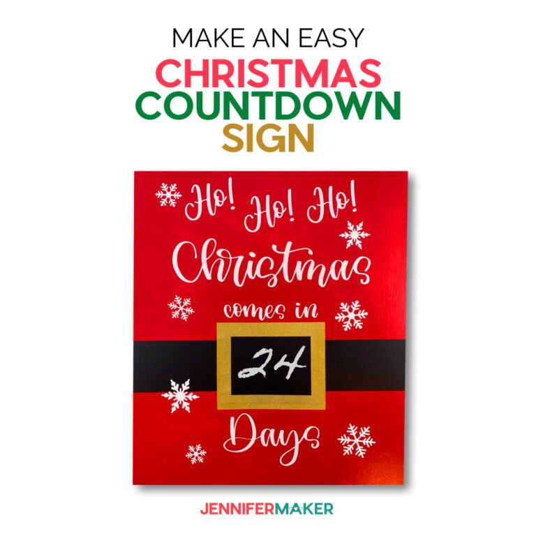 Christmas Day Countdown Sign – Cute & Easy DIY Holiday Project