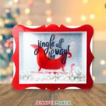 Christmas Shadow Box with Santa's Sleigh and jingle bells