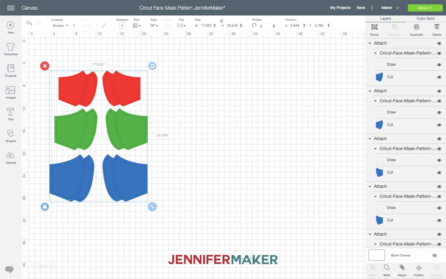 Download Cricut Face Mask Patterns - Adjustable Ties & Filter Slot ...