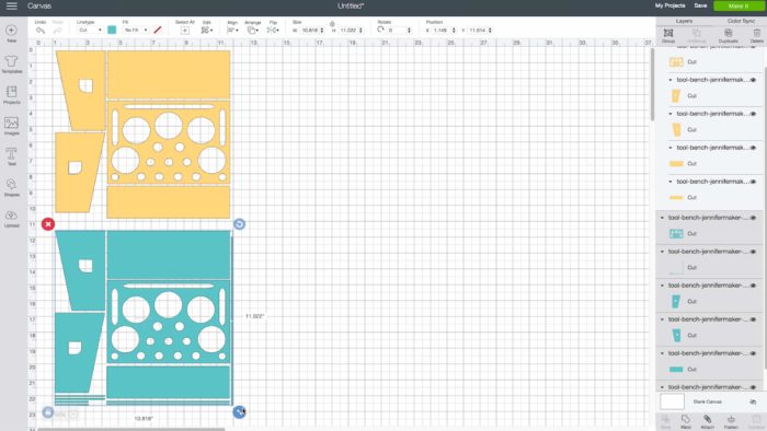 Cricut Tool Holder pattern uploaded to Cricut Design Space