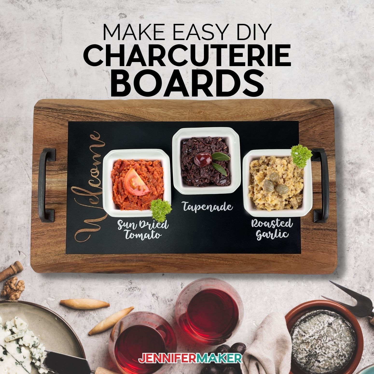 DIY Punny Cutting Boards For Your Holiday Gifts \\ Make It With Cricut