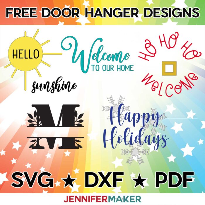 DIY Door Hanger Design SVG Cut Files