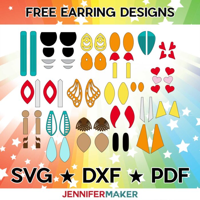 Free SVG Cut Files for Faux Leather Earrings on the Cricut