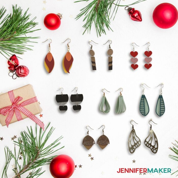 JenniferMaker.com - Learn how to cut beautiful earrings using Cricut wood  veneer sheets. In this tutorial, I will show you how to create drop-dead  gorgeous cherry, maple and walnut leaf earrings that