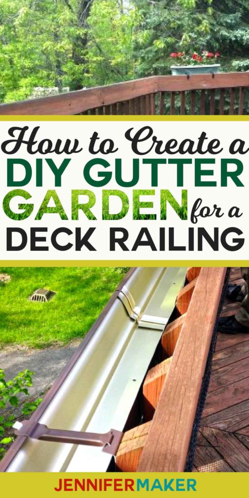 Hang a Rain Gutter Garden on your deck railing! #gardening #decks #diy