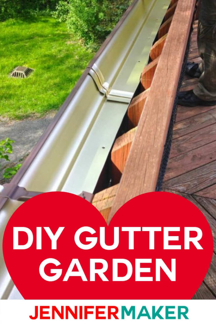 This DIY gutter garden is perfect for your desk railing. It will help you save space in your backyard while still being able to enjoy a garden. #diy #tutorial #garden