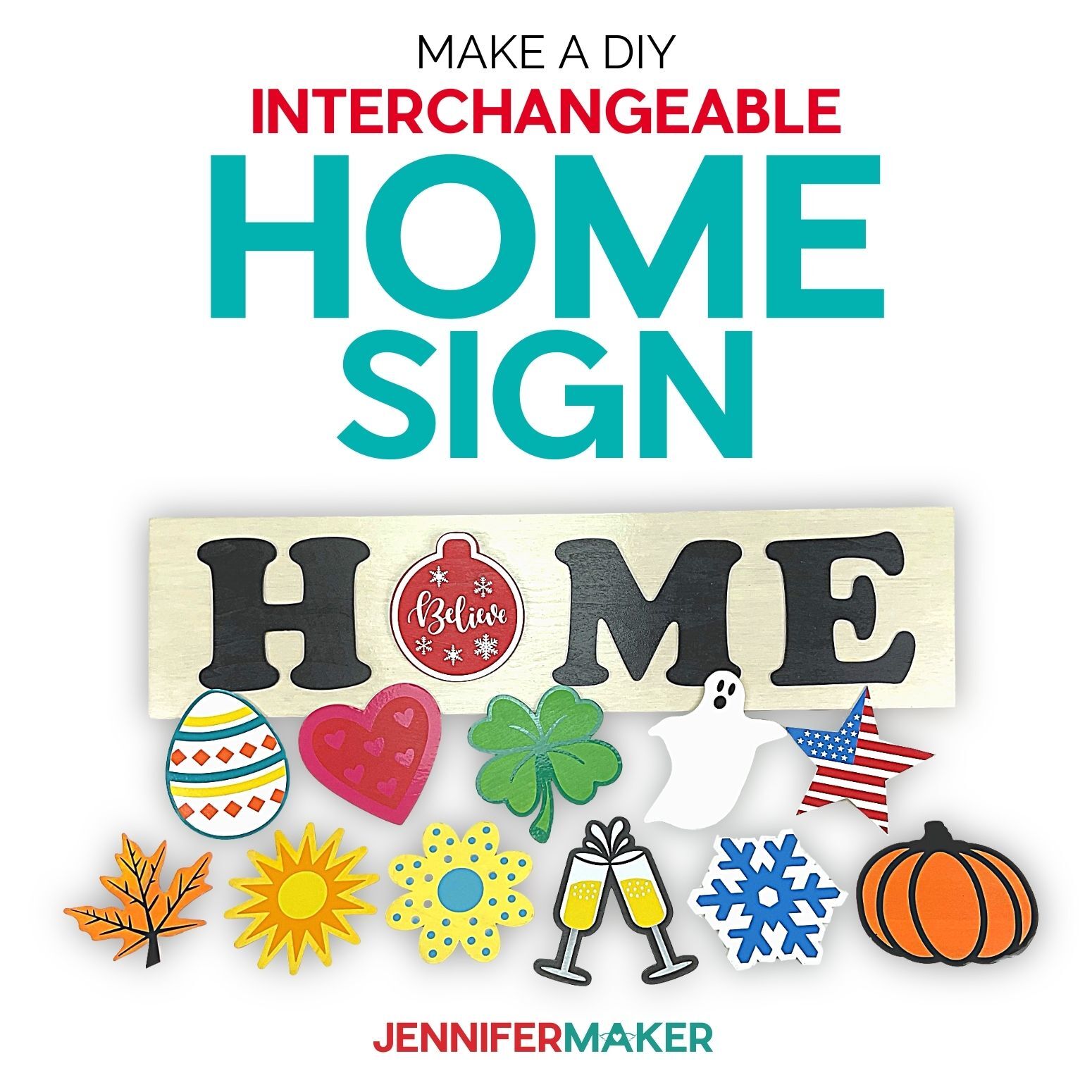DIY Interchangeable Home Signs
