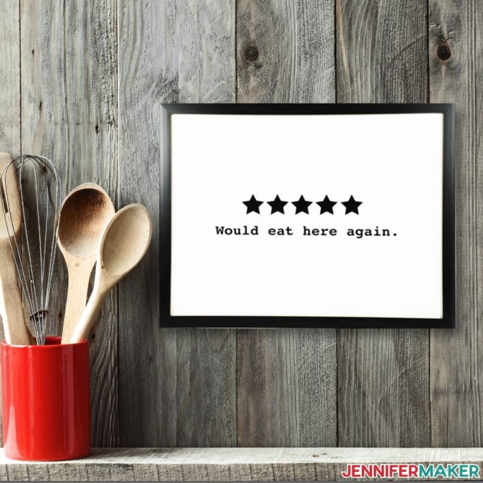 Small funny kitchen sign