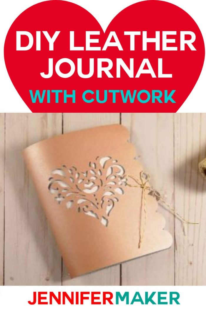 This DIY Leather Journal with Cut Work was created using a Cricut. You can find the cut file and tutorial on my website. #cricut #cricutmade #cricutmaker #cricutexplore #svg #svgfile