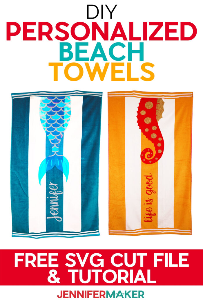 Download Diy Personalized Beach Towels With Smart Iron On Jennifer Maker