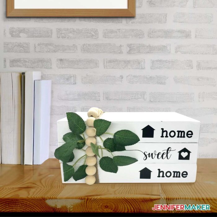 Home Sweet Home Stacked Book Decor