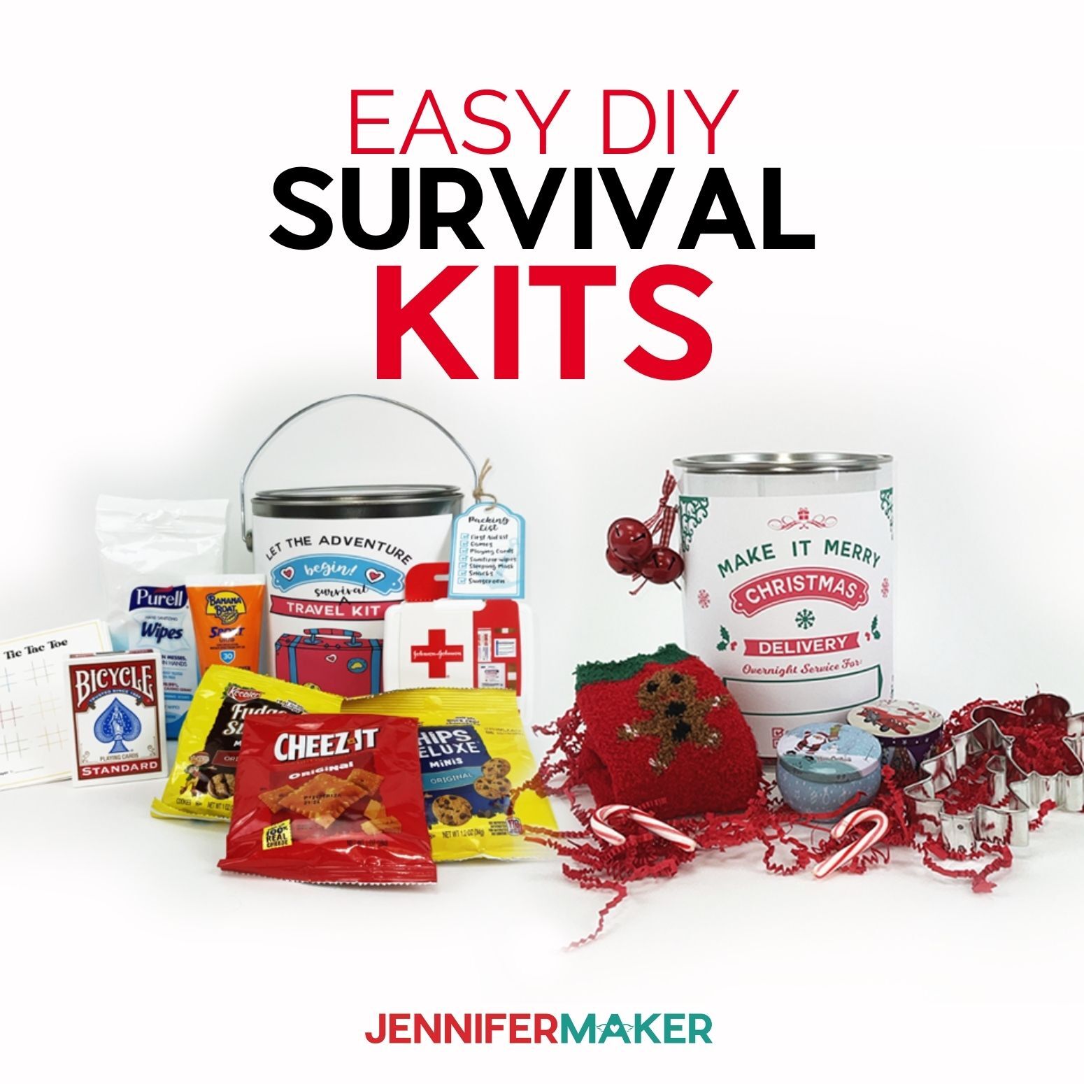 DIY Survival Kits: Fun Gifts for Travel & Christmas! - Jennifer Maker