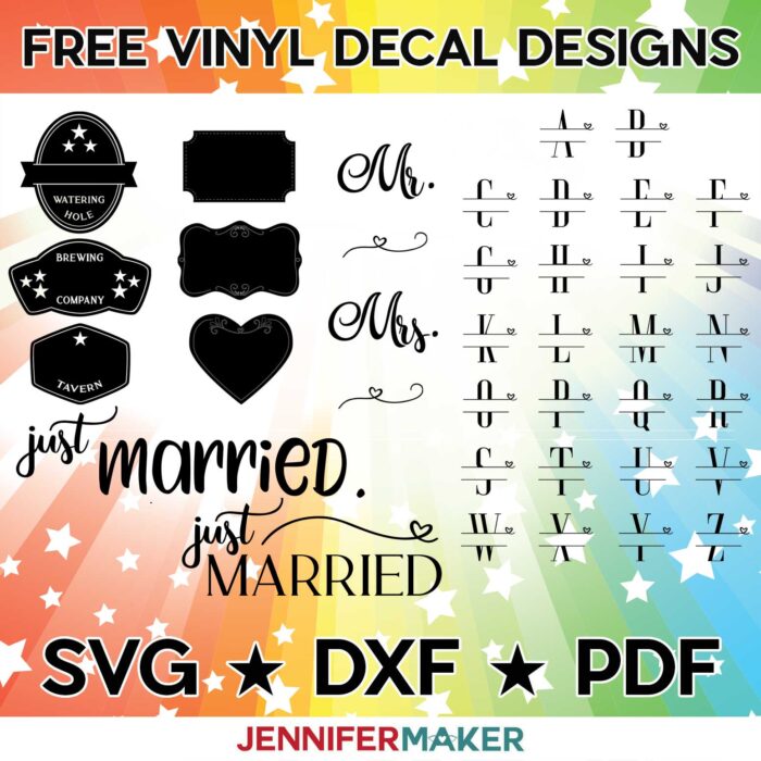 Free SVG Cut Files for Vinyl Letter Decals