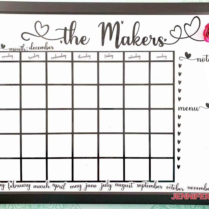 Washi Tape Dry Erase Calendar