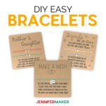 DIY Wish Bracelets made using a Cricut cutting machine and free SVGs from JenniferMaker
