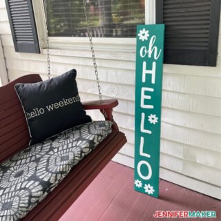 DIY Porch Signs: How to Cut & Apply Long Vinyl with the Cricut Maker 3 ...